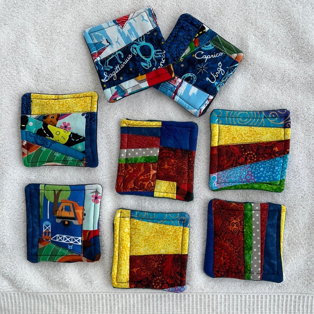 Crazy Quilted Coasters 8 for 20